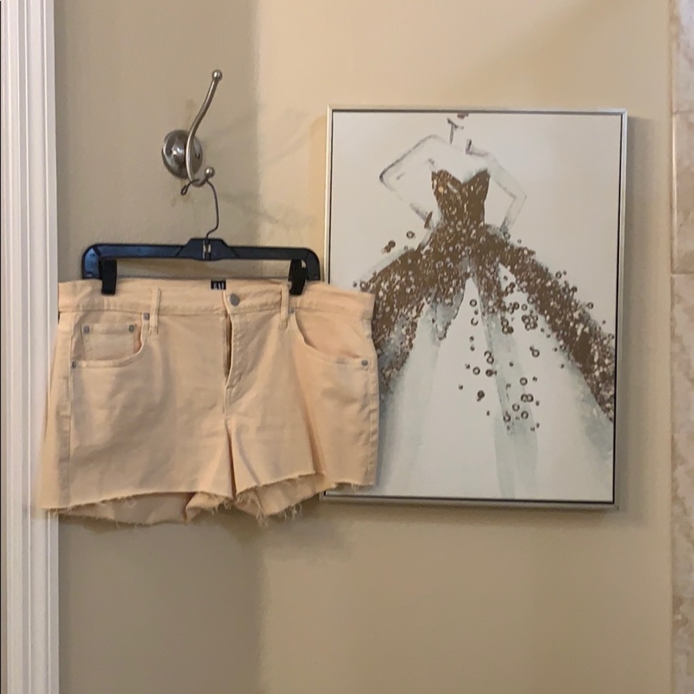 Light Yellow Denim Cutoffs Never Worn GAP